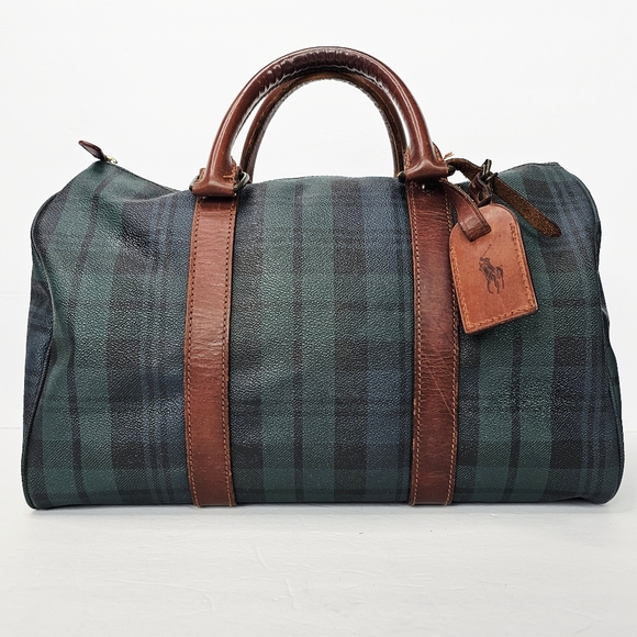 Polo Ralph Lauren Handbags - Polo Ralph Lauren Vintage Boston Top Handle Blackwatch Unisex Bag+ Strap